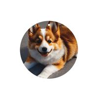 Funny Corgi Butt Brown Hanging Air Freshener Set, Round Lavender Fragrance Cards For Auto Interior, 10/24 Cards Pack