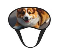 Funny Corgi Butt Brown Print Sleep Mask for Side Sleepers Cup-Shaped Blackout Eye Mask Shades Cover for Men and Women