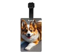 Funny Corgi Butt Brown Print Waterproof Luggage Tags Suitcases Identification Labels Business Family Vacations