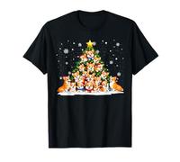 Funny Corgi Christmas Lights Tree Dog Lover Xmas T-Shirt