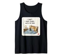 Funny Corgi Dog I Can’t I Have Plans with My Bed Sleep Humor Tank Top
