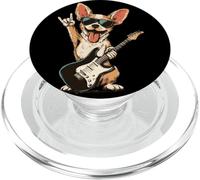 Funny Corgi Guitarist Rock Music Animal Graphic Playful PopSockets PopGrip for MagSafe