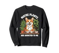 Funny Corgi Maybe Plants are Addicted to Me Dog Sweatshirt