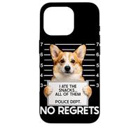 Funny Corgi Mugshot I Ate the Snacks No Regrets Case for iPhone 16 Pro