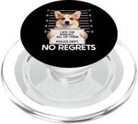 Funny Corgi Mugshot I Ate the Snacks No Regrets PopSockets PopGrip for MagSafe