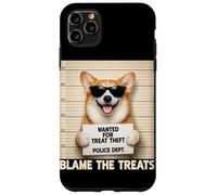 Funny Corgi Mugshot Wanted for Treat Theft Blame the Treats Case for iPhone 11 Pro Max