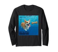 Funny Corgi Swimming Underwater Long Sleeve T-Shirt