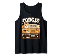 Funny Corgi Toast Lover Bakery Breakfast Pun Tank Top