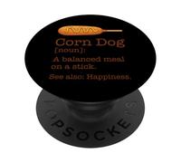 Funny Corn Dog Definition Balanced Meal on a Stick PopSockets Adhesive PopGrip
