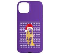 Funny Cornet Humour for Brass Band on Christmas Jumper Day? Case for iPhone 15 Plus