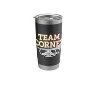 Funny Cornet Player Team Pride Marching British Brass Band Stainless Steel Insulated Tumbler