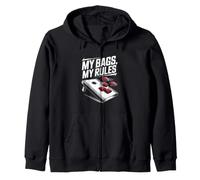 Funny Cornhole My Bags My Rules Zip Hoodie