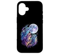 Funny Cosmic Frogs Howling at the Moon Fantasy Art Case for iPhone 16