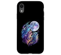 Funny Cosmic Frogs Howling at the Moon Fantasy Art Case for iPhone XR
