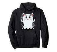 Funny Costume Cute Cat Ghost Halloween Pullover Hoodie