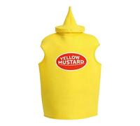 Funny Costumes Soft Breathable Mustard with Zipper | Soft Ketchup Costume Party Decor for Children 4-12 Years Festival Party Dance Performance Cosplay Stage