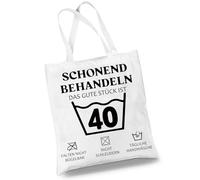 Funny Cotton Bag for Birthday, Gift for 30/40/50/60/70/80th Birthday Woman Manner, Fabric Bag, Shopper Bag, Birthdays Relaxed and Enjoyable Celebrations, c