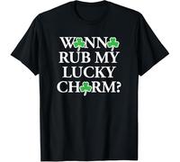 Funny Cotton Men St Patricks Day Clothing for Men Inappropriate T-Shirt Size 3XL Black
