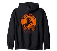 Funny Country and Western AF | Vintage Wild Horse Zip Hoodie