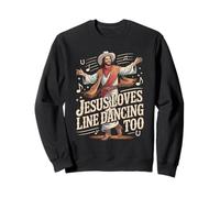 Funny Country Music Jesus Christian Line Dancing Sweatshirt