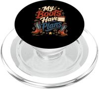 Funny Country Music Night My Boots PopSockets PopGrip for MagSafe
