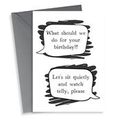 Funny couple's birthday chat card written by Very British Problems, illustrated by Pack a Punch Designs