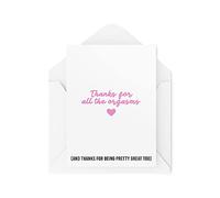 Funny Couples Cards Husband or Wife, Birthday Card, Thanks for All The Orgasms, Cheeky Joke Comedy Girlfriend Boyfriend Valentines CBH449
