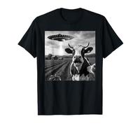 Funny Cow Abduction by UFO Selfie Cow Alien Meme Farmer T-Shirt