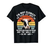 Funny Cow I'm Not Clumsy The Floor Just Hates Me T-Shirt
