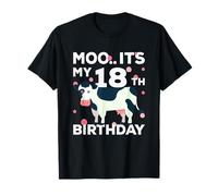 Funny Cow Its My 18th Birthday Shirt 18 Year Old Birthday T-Shirt