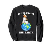 Funny Cow Off To Praise The Earth Earth Day Sweatshirt