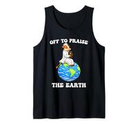 Funny Cow Off to Praise The Earth Earth Day Tank Top