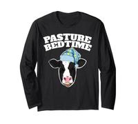 Funny Cow Pajama Pun Pasture Bedtime Long Sleeve T-Shirt