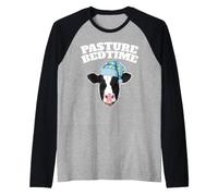 Funny Cow Pajama Pun Pasture Bedtime Raglan Baseball Tee