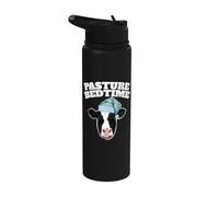 Funny Cow Pajama Pun Pasture Bedtime Stainless Steel Insulated Water Bottle