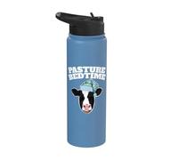 Funny Cow Pajama Pun Pasture Bedtime Stainless Steel Insulated Water Bottle