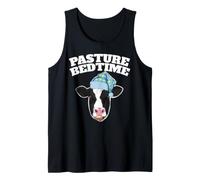 Funny Cow Pajama Pun Pasture Bedtime Tank Top