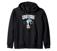 Funny Cow Pajama Pun Pasture Bedtime Zip Hoodie
