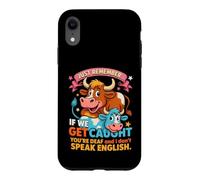 Funny Cow Secret Remember If We Get Caught Humor Case for iPhone XR