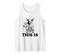 Funny Cow Sitting On Toilet This Is Bull Shit Tank Top