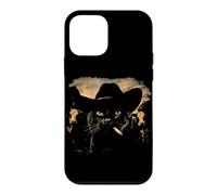 Funny Cowboy Black Cat Smoking Cigarette Black Cat Meme Case for iPhone 12 mini