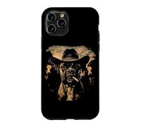 Funny Cowboy Boxer Smoking Cigarette Dog Lover Meme Case for iPhone 11 Pro