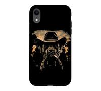 Funny Cowboy Cane Corso Smoking Cigarette Dog Lover Meme Case for iPhone XR