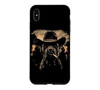 Funny Cowboy Cane Corso Smoking Cigarette Dog Lover Meme Case for iPhone XS Max