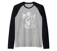 Funny Cowboy Chihuahua Sheriff Dog Western Rodeo Desert Raglan Baseball Tee