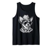 Funny Cowboy Chihuahua Sheriff Dog Western Rodeo Desert Tank Top