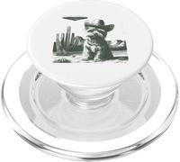 Funny Cowboy Dog UFO Desert Alien Adventure PopSockets PopGrip for MagSafe