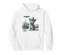 Funny Cowboy Dog UFO Desert Alien Adventure Pullover Hoodie