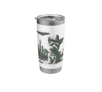 Funny Cowboy Dog UFO Desert Alien Adventure Stainless Steel Insulated Tumbler