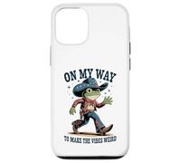 Funny Cowboy Frog On My Way To Make The Vibes Weird Case for iPhone 12/12 Pro